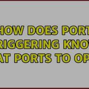 How Does Port Triggering Know What Ports To Open