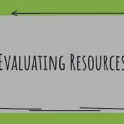 Evaluating Resources With CRAAP