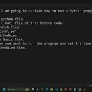 Run A Python Program With Windows Task Scheduler