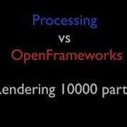 Processing Vs OpenFrameworks Rendering 10 000 Particles
