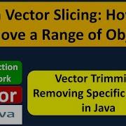 Java Vector Slicing How To Remove A Range Of Objects Vector Remove Range Of Elements