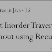Binary Tree In Java 16 Print InOrder Traversal Without Using Recursion
