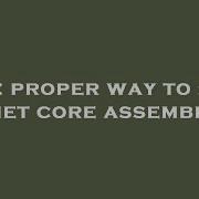 C Proper Way To Sign Net Core Assembly