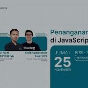 Dicoding Developer Coaching 74 Back End Penanganan Eror Di JavaScript