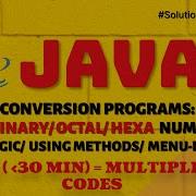 Java Program For Decimal To Binary Decimal To Binary Octal Hexadecimal Conversion Menu Driven