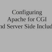 Configuring Apache To Use CGI And Server Side Includes