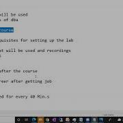 Sql DBA Batch 42 Introduction Session Class 3