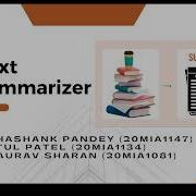 NLP REVIEW 1 TEXT SUMMARIZATION SHASHANK PANDEY 20MIA1147