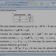 Revised Simplex Method