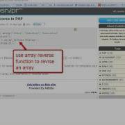 PHP Tutorial Array Reverse