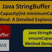 Java StringBuffer EnsureCapacity Int MinimumCapacity Method A Detailed Explanation Java Tutorial