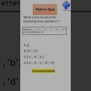 Python Quiz Part 41 Shorts