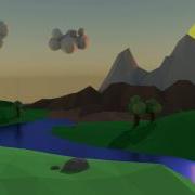 Low Poly Landscape Sunset Test