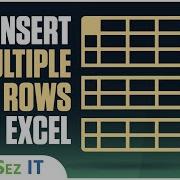 How To Insert Multiple Rows In Excel