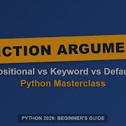 Python Function Arguments Explained Positional Keyword Default
