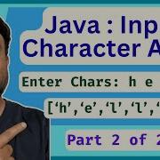 Java Program Read Character Array Input Arrays Scanner Part 2 Beginners