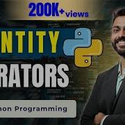 Lec 14 Identity Operator In Python With Execution Python Programming