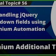 Handling JQuery Drop Downs Using Selenium