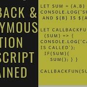 Advanced JavaScript 7 Callback And Anonymous Function In JavaScript In Hindi