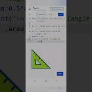 Area Of Triangle In Python With Just 3 Lines Python Programming Viralvideo