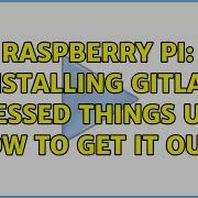 Raspberry Pi Installing GitLab Messed Things Up How To Get It Out 3 Solutions
