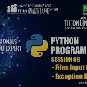 Session 09 Python Programming Files Input Output Exception Handling