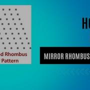 Learn To Code A Mirror Rhombus Star Pattern In Java Step By Step Tutorial