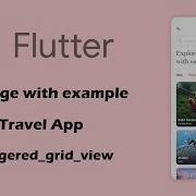 Flutter Travel App UI Staggered Gridview Package