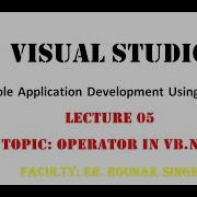 VB NET 05 Operator In VB Net