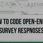 Easiest Way To Code Open Ended Survey Responses