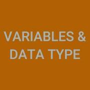 Data Type And Variables 002