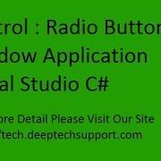 Radio Button Window Application C Visual Studio