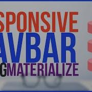 Materialize Css Responsive Navigation Bar Tutorial
