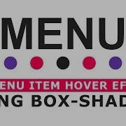 CSS Menu Item Hover Effects Using Box Shadow Tutorial
