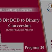 Program 20 8 Bit BCD To Binary Conversion 8086 Assembly Language Program Emu8086