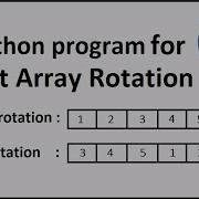 Python Program For Left Array Rotation