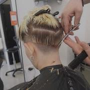 SUPER HAIRCUT STACKED BLONDE PIXIE BOB CUT WITH UNDERCUT