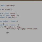 PHP High Or Low Game Part 2