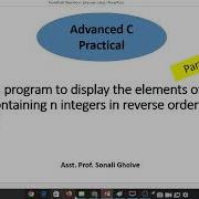 Reverse Array Elements Using Pointers In C Programming Practical Assignment C Programming Part 8
