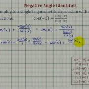 Ex 2 Simplify A Trigonometric Expression Using Negative Angle Identities