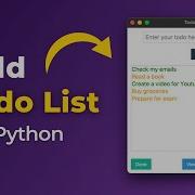 Building A To Do List App With Python Tkinter Tutorial