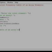 Python Program To Print Frequency Table Of An Array Elements