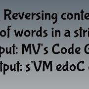 3 Reversing Internal Content Of Each Word In A String