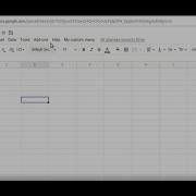 How To Create Custom Menu In Google Spreadsheet