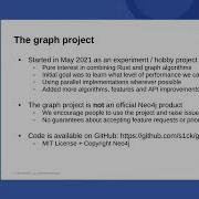 104 Native Graph Algorithms In Rust NODES2022 Martin Junghanns Paul Horn