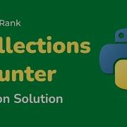 Python HackerRank Solutions Collections Counter