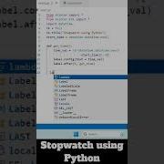 Stopwatch Using Python Code Shorts Python Programming Coding