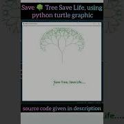 Save Tree Python Turtle Graphic Design Graphics