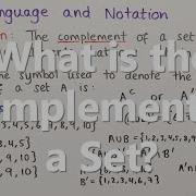 What Is The Complement Of A Set