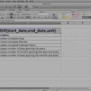 Microsoft Excel Tutorial DATEDIF Function